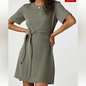 NWT Vetta Olive Green Dress Reversible capsule Short Wrap Dress